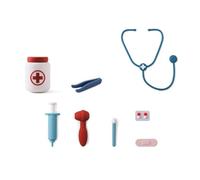 sodeber Set Giocattoli educativi per Medico con 8 dispositivi Originali per attività Sviluppo Giochi Ruolo per Bambini Fai Finta Giocare alla Scatola Medica