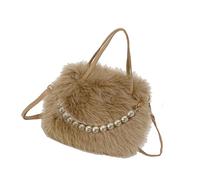 sodeber Small Shoulder Bag with Removable Straps Lovely Plush Toted Handbag Crossbody Clutches Purses for Women Girls