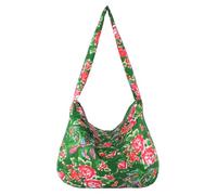 sodeber Spalla di grande capacità del fiore del nordest della borsa del gnocco delle donne per lo shopping, Verde Gn, Medium