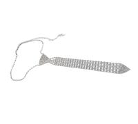 sodeber Sparkly Silver Crystal Rhinestones Long Necktie Necklace with Adjustable Extended Chain for Women Weddings Party Wedding Accessories for Brides Purple