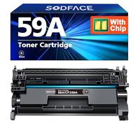 SODFACE 59A CF259A con chip toner nero, compatibile con HP 59A CF259A per HP Laserjet Pro M404DW Toner MFP M428FDW M428DW M428FDN M404N M304N M304DN M428 M404 M304 59X CF259X (nero, confezione da 1)