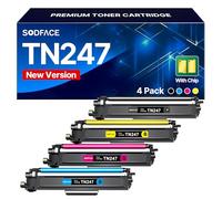 SODFACE TN-243CMYK TN247 - Toner compatibile con Brother TN 247 TN243 per Brother MFC L3750CDW DCP-L3550CDW MFC-L3770CDW HL-L3210CW HL-L3230CDW MFC-L3730CW (nero, ciano, giallo, magenta, confezione da