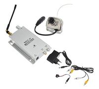 SODIAL 1.2G Kit Telecamera Ricevitore Radio AV con Alimentatore Sorveglianza Sicurezza Domestica (Spina EU)