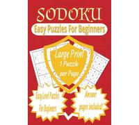 Sodoku Puzzle Book: Sudoku Puzzle Book with Large Puzzles and Puzzle Solutions all Easy Puzzles for Beginners, Adults, Teens, and More | 152 pages | 75 Puzzles ... Challenging Brain Games