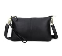 SODOLLEE Portafoglio Donna Borsa a Tracolla per Cellulare Piccola Borsa Tracolla Portamonete Vera Pelle Moneta Borsa Pochette per Datazione Shopping Nero