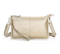 SODOLLEE Portafoglio Donna Con Borsa a Tracolla per Cellulare - Piccola Pochette in Vera Pelle Con Portamonete per Datazione e Shopping - Oro