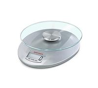 Soehnle 65856 Pesa Alimenti Elettronica Roma Silver 5 kg, Cristallo, Argento, 23.2 x 21.3 x 23.9 cm