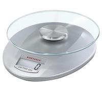 Soehnle Roma Bilancia da cucina elettronica, Bilancia digitale con display LCD facile da leggere, Bilancia elettronica ad alta precisione con gradazione di 1 g e 5 kg di portata, Bianco