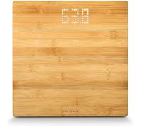 Soehnle Style Sense Bamboo Magic Bilancia pesapersone digitale, Bilancia digitale con display LED a scomparsa, Bilancia persone in bambù naturale