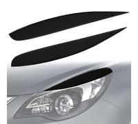 Soekodu 1 Paia Auto Faro Sopracciglio per Opel Corsa D 2006-2014, Palpebre Trim Copertura Testa Della Lampada Sticker (Nero)