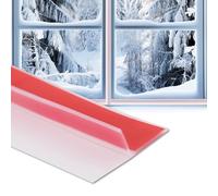 Soengsau Paraspifferi in silicone a forma di T, 609,6 cm di lunghezza x 5 cm di larghezza, autoadesivo, per fessure della porta della doccia, traslucido