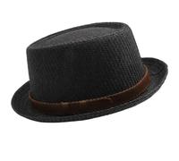 SOENS Uomo Donna Paglia Pork Pie Cappelli Trilby Cappelli Fedora Cappellini Estivi Paglietta Spiaggia Viaggi all'aperto Taglia US 7 1/4 UK L