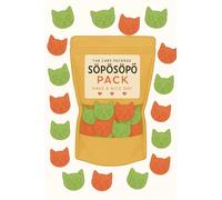 SÖPÖSÖPÖ Scandinavian Treat Pack - Söta Katten Fruity Cat Gummies - 150g Nordic Candy Bag - Sapori di lampone e mela - Vegano, a forma di gatto divertente soposopo Pack