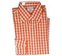 Sör Emanuel Berg Camicia Uomo Lusso Maniche Lunghe M L 15 1/2 39cm Rosso Bianche