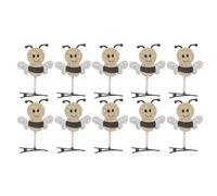 SOESFOUFU 10 fermagli per capelli a forma di ape, piccole forcine glitterate, mini fermagli decorativi a coccodrillo, gioielli e accessori adorabili per ragazze