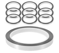 SOESFOUFU 10 pezzi di nastro adesivo a specchio metallico: 50 m x 10 mm, nastro decorativo argento autoadesivo, pellicola artistica fai da te, decorazione murale, cornice TV, artigianato, decorazione