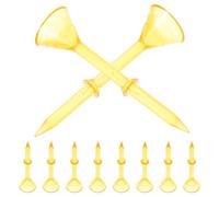 SOESFOUFU 10 Pezzi Tee da Golf in Plastica 83mm Coppa Fine, Arancia | Riutilizzabili, Inserimento Rapido nel Tappeto Erboso, Supporto per Palline, per Torneo e Campo