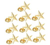 SOESFOUFU 10 Spille a Forma di Stella in Lega Metallo, Distintivi a Cinque Punte per Accessori Abbigliamento, Decorazioni per Costumi da Festa e Giorni Speciali