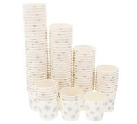 SOESFOUFU 100 Bicchieri di Carta Usa e Getta da 30ml per Assaggi e Condimenti, Design Elegante e Semplice, per Feste e Servizio Tè, Biodegradabili e Versatili