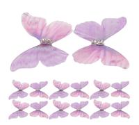 SOESFOUFU 100 Fermagli per Chioma a Farfalla 3d Viola Strass in Tulle a Doppio Strato, Forcine Leggere e Artigianali per Adolescenti e Donne, Accessori Chioma per Costume Natalizio e Look