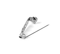 SOESFOUFU 100 Pezzi Spilla da Balia Argento 25mm in Metallo Lega Resistente Chiusura di Sicurezza e Piastra a Tre Fori per Progetto Artigianale e Spilla Personalizzata