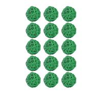 SOESFOUFU 15 Palline in Rattan Verde 5cm per Decorazioni Sospese Resistente all'Uso per Bar e caffè Decorazioni Creative e Semplici