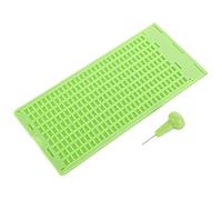 SOESFOUFU 1set Tavoletta Braille Plastica Con Punteruolo Kit Per Scrittura e Apprendimento Per Non Vedenti Linee Celle Design Pratico e Facile Da Usare