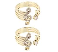 SOESFOUFU 2 anelli con note musicali: anelli di coppia regolabili con strass - Gioielli con simbolo musicale aperto per uomo e donna, da indossare sulle dita, flessibili