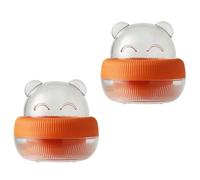 SOESFOUFU 2 Pezzi Beauty Sponge Holder Custodia per Spugnette in Pp Arancia, Antiurto, Riutilizzabile, per Spugne Fondotinta