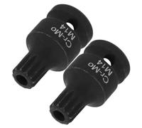 SOESFOUFU 2 Pezzi Chiave Spline per Freni Estrattore Triple Square Impatto Profondità Ridotta Strumento Professionale per Smontaggio Viti Pinze Freni Compatibile con Vari Modelli Auto