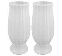 SOESFOUFU 2 vasi per fiori da tomba per cimitero | Lapidi in plastica Porta fiori artificiali | Vaso floreale commemorativo per cimitero, giardino, prato, tombe, decorazione di lapidi