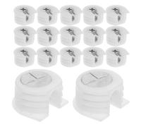 SOESFOUFU 20 Pezzi Blocchi Camme per Mobili in Ferro e Plastico Connessione Sicura e Design Moderno per Supporto Ripiani e Divisori per Pensili Cucina