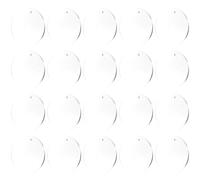 SOESFOUFU 20 Pezzi Dischi Rotondi in Acrilico Bianco 7,5 Cm Superficie Liscia per Artigianato e Creazione Portachiavi Fai da Te