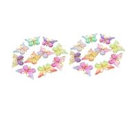 SOESFOUFU 20 Pezzi Farfalle in Resina per Lavoretti Creativi, Materiale Versatile per Decorazioni Diy, Accessori a Forma di Farfalla per Custodia Telefono Colore Casuale