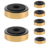 SOESFOUFU 20 Pezzi Speaker Isolation Pad Cuscinetti Antivibrazione per Altoparlanti 40x11 Mm, Abs e Eva, Oro, per Cabinet Dvd e Giradischi, Riduzione Rumore per Home Theater e Audio