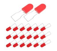 SOESFOUFU 20 sigilli di sicurezza antimanomissione, fascette metalliche rosse per camion, rimorchi e container, etichette di identificazione resistenti per la logistica degli accessori di prodotto