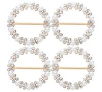 SOESFOUFU 4 clip ad anello per sciarpa: clip per cravatta da donna, fermacravatta laterale per abbigliamento femminile, ferma-nodo per stringere la vita - Accessori per abbigliamento