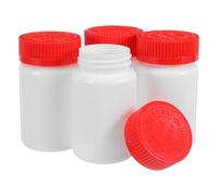SOESFOUFU 4 flaconi per medicinali: 100 ml/3,38 fl oz, flaconi vuoti in plastica con tappo a vite per pillole e vitamine - Piccoli contenitori da viaggio per medicinali e capsule.
