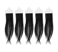 SOESFOUFU 5 campioni di capelli per testare il colore: Kit di campioni di colore per capelli umani naturali da 9", ciocche di prova per parrucchieri e analisi in salone, 3 livelli naturali