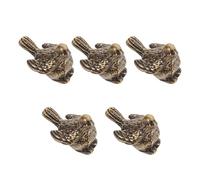 SOESFOUFU 5 Pezzi di Decorazioni a Forma di Testa di Passero in Ottone per Cerniere - Magneti Decorativi Vintage a Forma di per Cerniere di Porte e armadi - Statuetta di Animale in Metallo per casa e