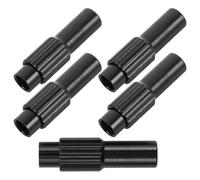 SOESFOUFU 5 Pezzi Regolatore Cavo Inline 4mm per Bici Pieghevoli e Mountain | Lega di Alluminio Nera, Installazione Semplice e Bloccaggio Sicuro, Regolazione Precisa per Cavi Cambio