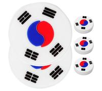 SOESFOUFU 5 Pezzi Smorzatore di Vibrazioni in Silicone Bianco | Design a Forma di Cerchio, Installazione Semplice e Fissaggio Sicuro, per Pratica Tennis e Racquetball