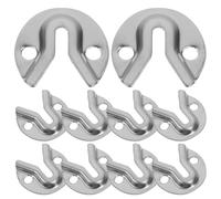 SOESFOUFU 50 pezzi di accessori per cornici: staffe per appendere quadri con foro a filo - gancio di collegamento per orologio, decorazione, specchio, dipinti, opere d'arte