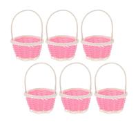 SOESFOUFU 6 Pezzi Cestino per Manico in Plastica Rosa, Piccolo