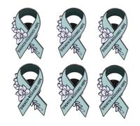 SOESFOUFU 6 spille da bavero smaltate con nastro verde, simbolo di forza, resilienza e speranza, distintivo smaltato per la salute mentale, spilla con nastro della speranza, accessorio regalo per la