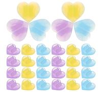 SOESFOUFU 60 Pezzi Perline Decorative a Cuore in Plastica per Raggi Bici | Stile Creativo per Bambine e Ragazze, Installazione Rapida, per Spostamenti Quotidiani e Strade Cittadine