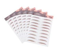 SOESFOUFU 6fogli Sopracciglia Adesive Marroni Effetto Kit Decalcomanie Temporanee Realiste Per Occhio Trasferimento Ad Acqua Facile Da Applicare Per Uso Quotidiano e Feste