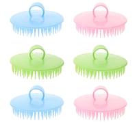 SOESFOUFU 6pezzi Spazzola Per Shampoo Con Massaggio Per Capelluto Scrubber Per Per Uso Asciutto e Bagnato Design Ergonomico Per Dandruff e Capelluto Oily
