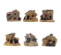 SOESFOUFU 8 Pezzi Micro Casa in Resina Vintage per Bonsai e Paesaggi | Piccolo Cottage Decorativo, Scena Creativa Fai, Uso Interno ed Esterno, per Collezionisti
