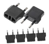 SOESFOUFU Adattatore Prese Elettriche 6 Pezzi in Rame e Abs Compatto e Leggero per Uso Domestico da Viaggio Nero del 125-250v